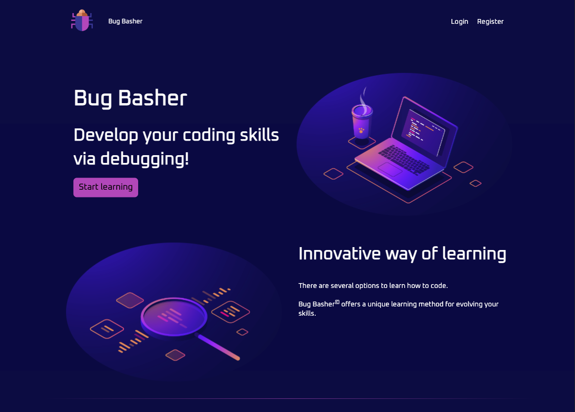 Bug Basher homepage